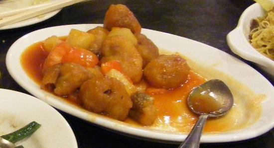 Γλυκόξινο χοιρινό wong